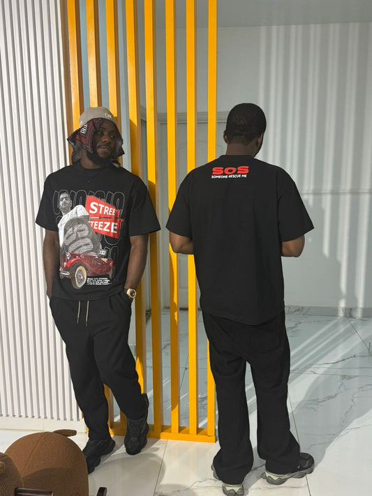 Black SOMEONE RESCUE ME Tee
