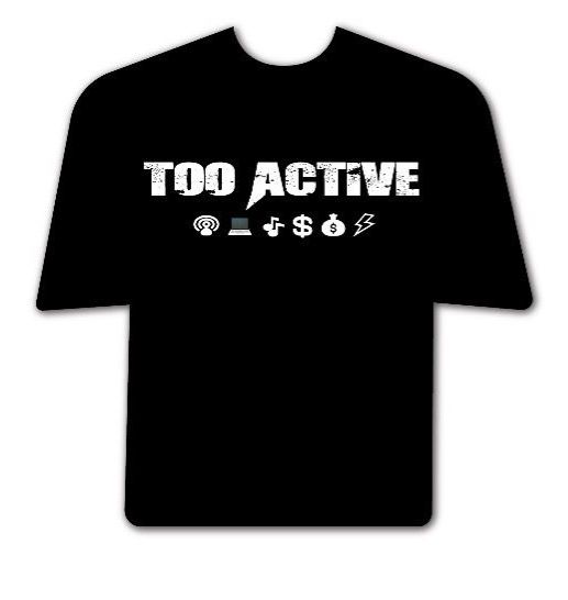 Black TOO ACTIVE Tee